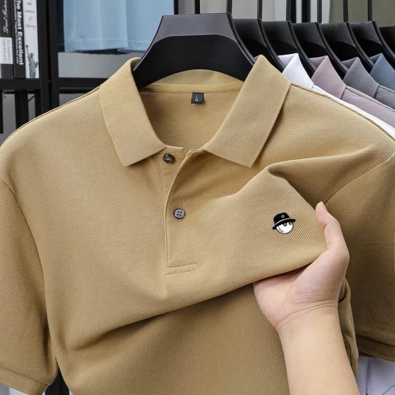 Polo brodé à motif exquis de dessin animé, nouvelle collection, best-seller de l'été, pour hommes, 1
