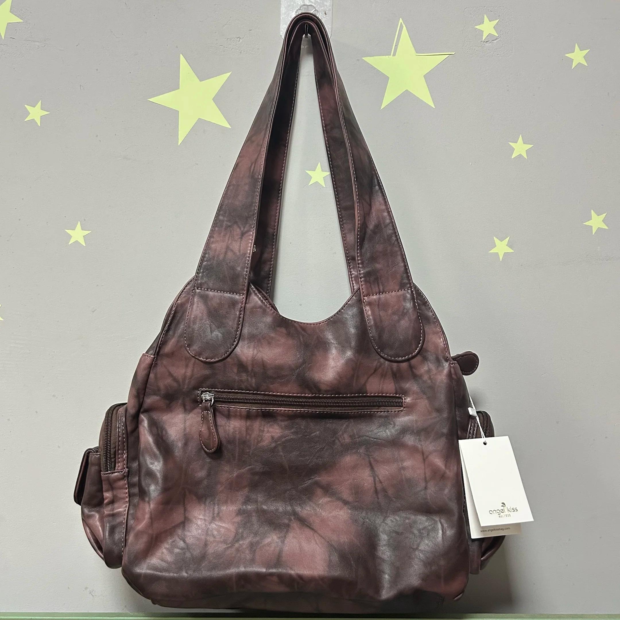 Sac vintage pour femmes, sacs à main tendance en cuir PU, sacs à bandoulière, sacs fourre-tout grand