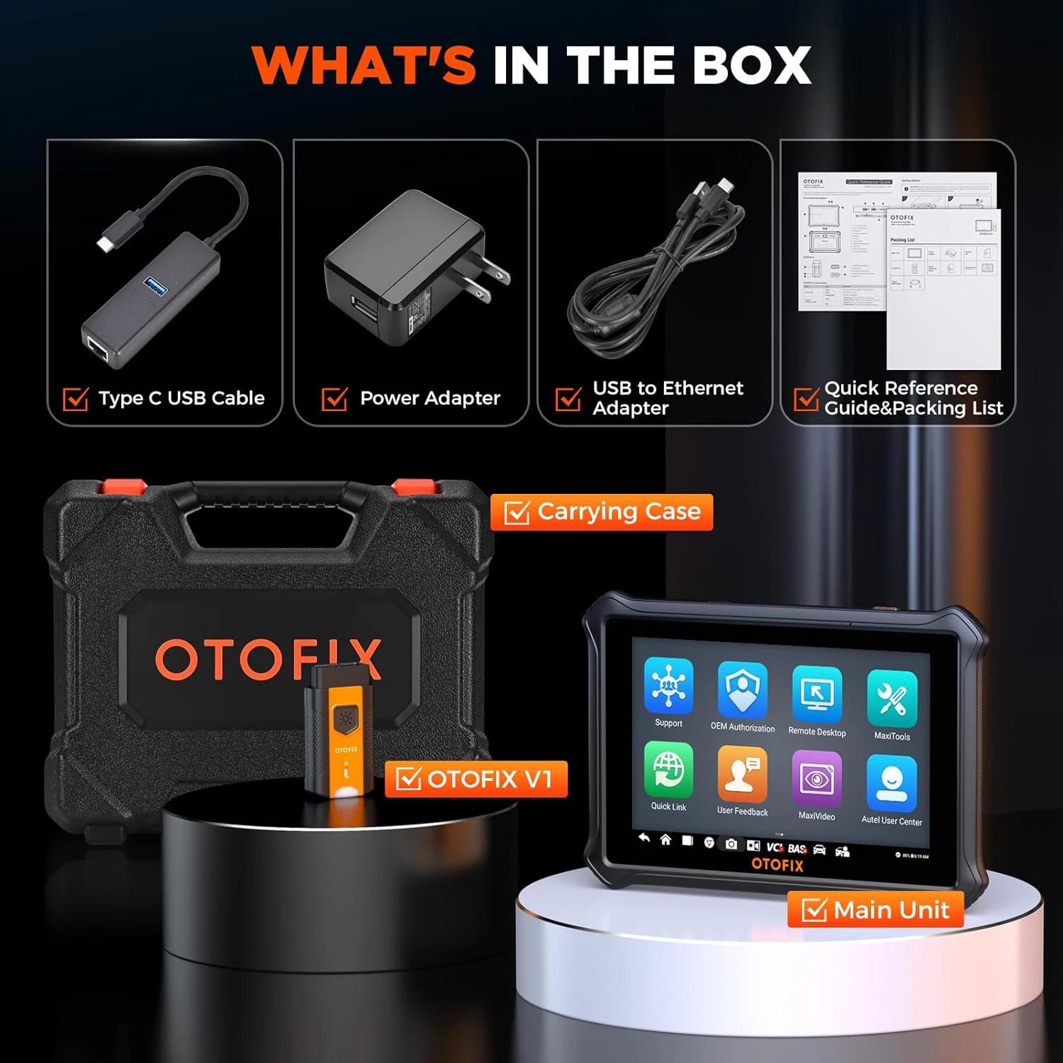 Scanner OBD2 automobile OTOFIX D1 Lite, mise à jour de 2 ans, contrôle bidirectionnel, outil de Diag