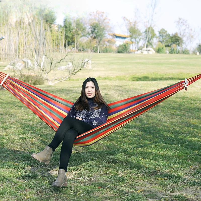 Nouveau créatif toile unique hamac extérieur cour hamac de couchage Camping intérieur balançoire pou