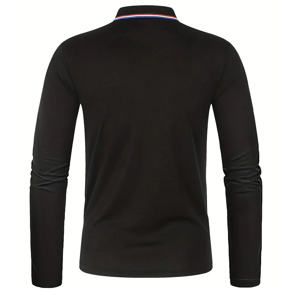 Hommes Printemps et Automne Casual Respirant Confortable Polo Vente Chaude De Mode Hommes D'affaires