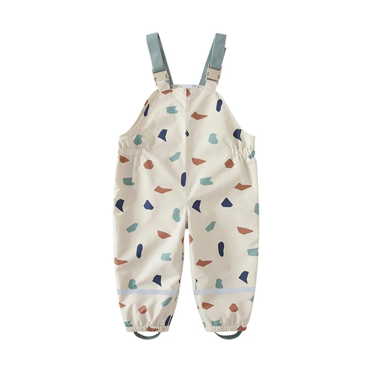 HONEYKING enfants pantalons de pluie imperméables combinaisons pour bébés garçons filles salopette p