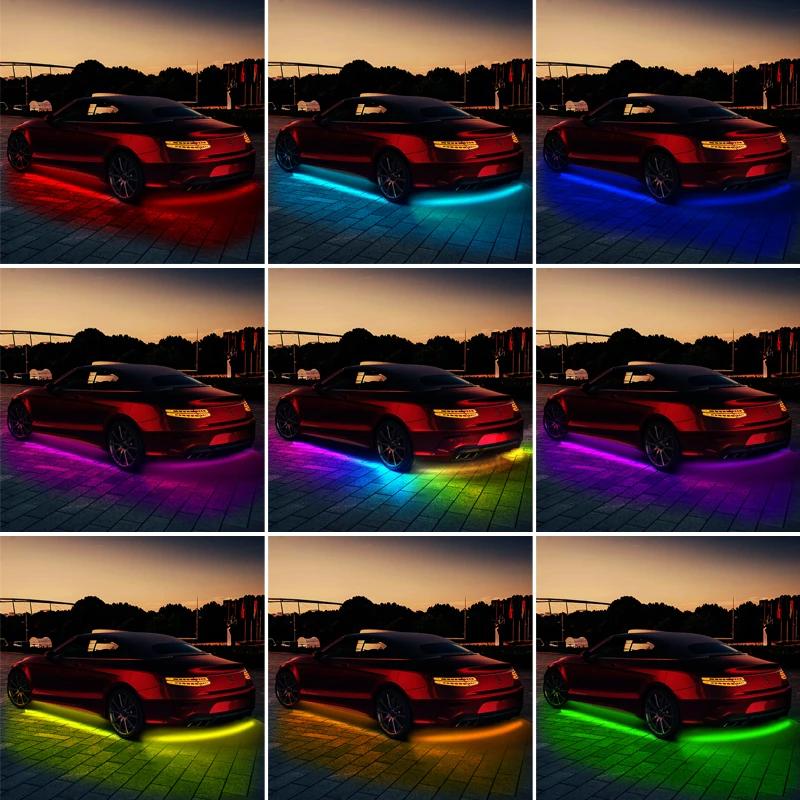 SEAMETAL voiture Flexible sous-éclairage bande LED sous-corps télécommande APP RGB néons lampe d'amb