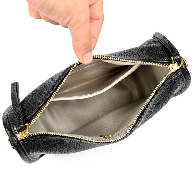 Sac à main de luxe en cuir souple pour femmes, fourre-tout, nouvelle marque, sac à bandoulière en cu