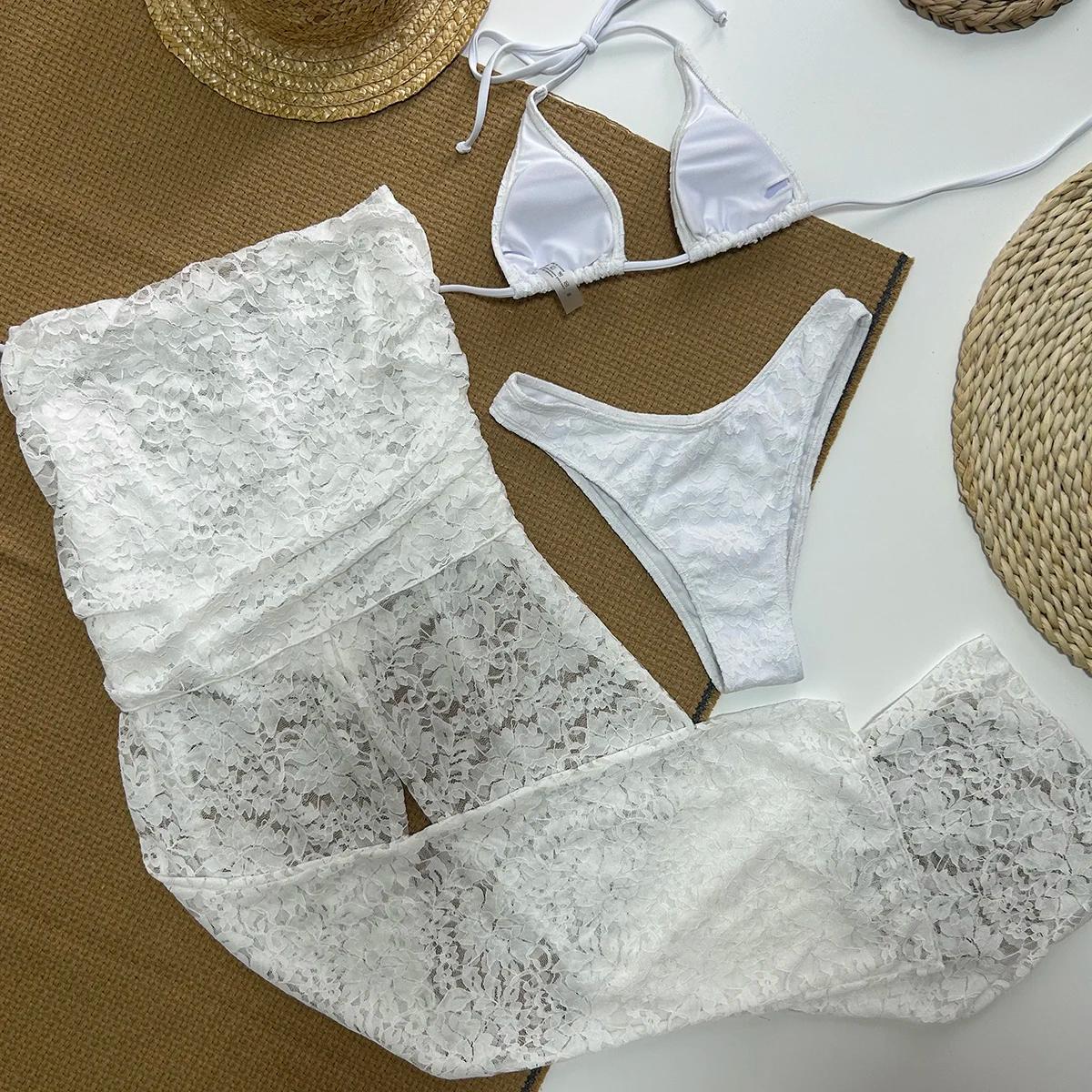 Ensemble de bikini push-up pour femme, pantalon en dentelle, maillots de bain sexy, maillots de bain