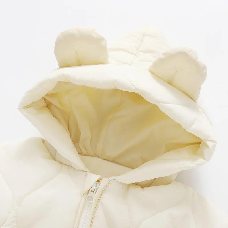    Vêtements d'extérieur d'hiver pour bébé, doublure en fourrure, barboteuse chaude pour enfant en 