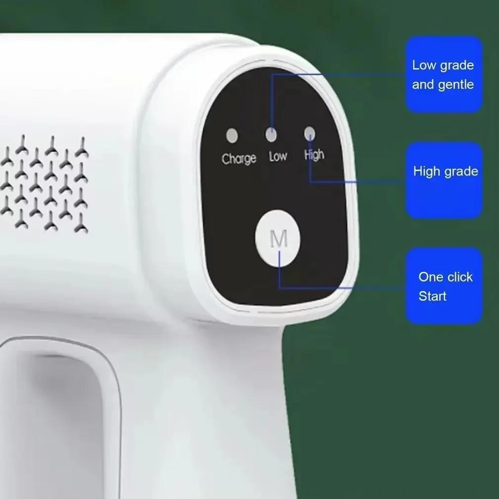 Pulvérisateur électrique sans fil USB, 380ml, Nano lumière bleue, pistolet de pulvérisation de vapeu