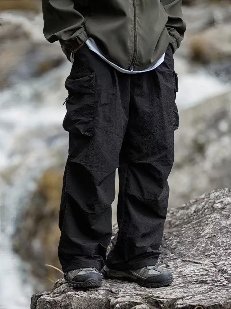 Vintage Baggy randonnée Cargo pantalon hommes imperméable Sport décontracté Jogging Sping été Parach