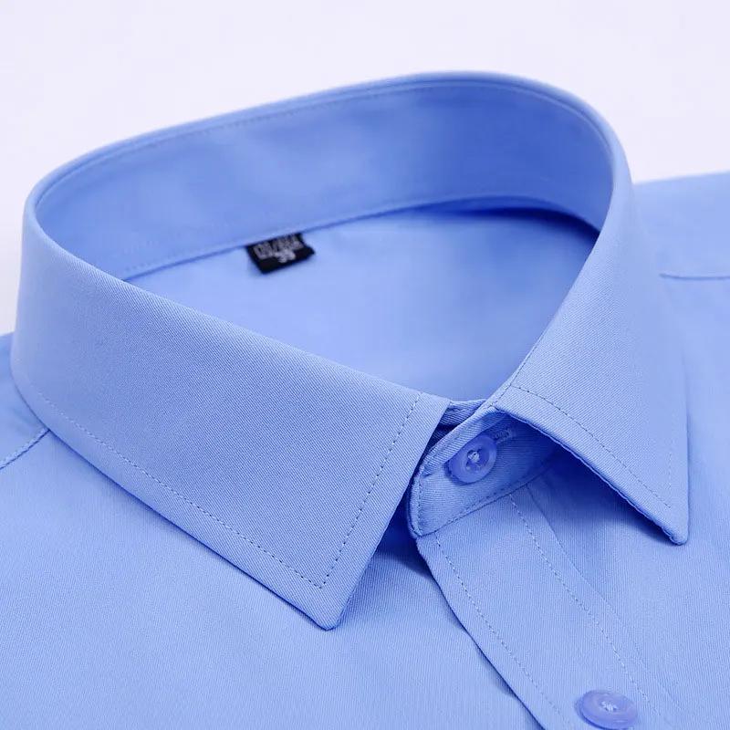 Chemise rayée à manches longues pour hommes, sans repassage, anti-rides, confortable, respirante, af
