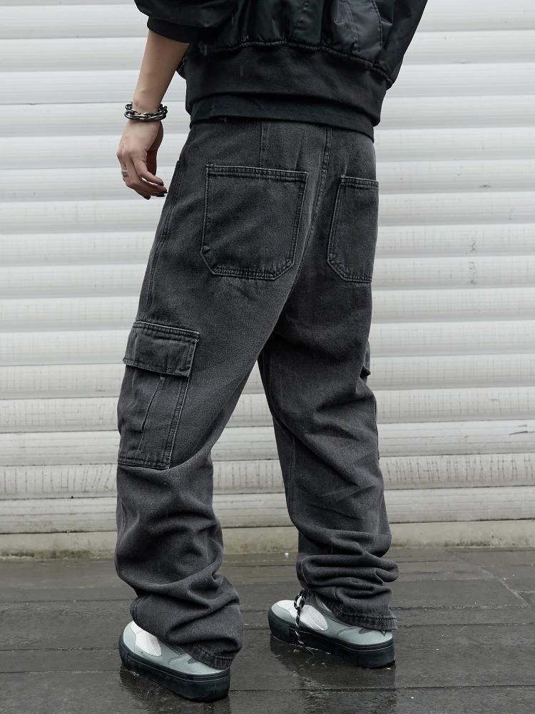 Jean Baggy à Jambes Larges pour Homme, Pantalon Cargo Surdimensionné, Style Hip Hop, Harajuku, Corée