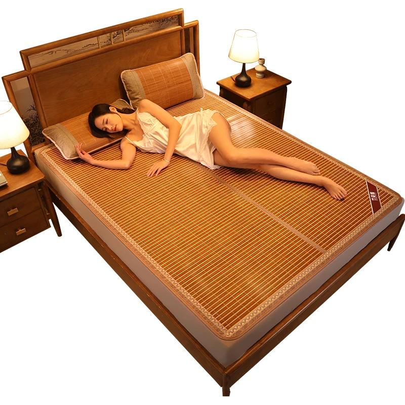 Matelas de dortoir étudiant en soie glacée, virus cool, été, sommeil nu, tr/min, virus à double usag
