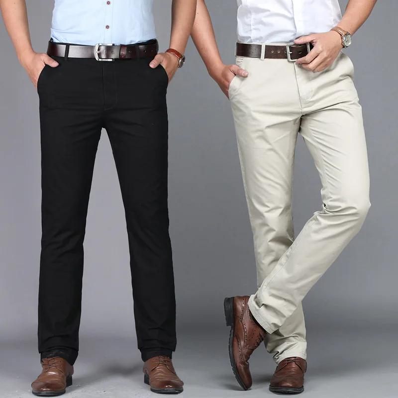 Nouveau pantalon décontracté d'été 2026 pour homme, coupe droite, poches triangulaires, fin et respi