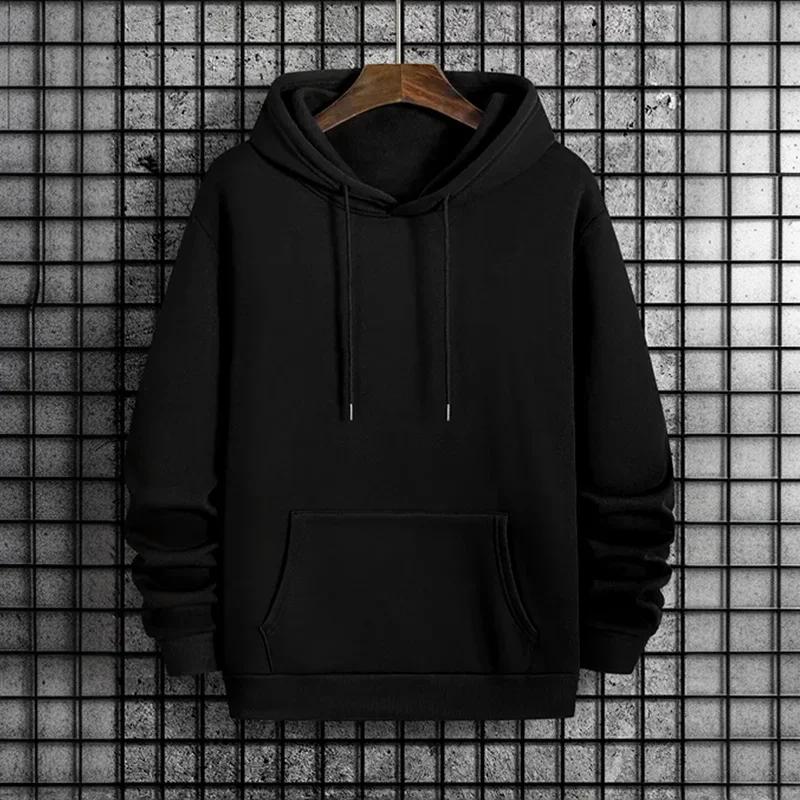 2025 automne/hiver nouveauté hommes à capuche de haute qualité couleur unie sweat à capuche mâle mai