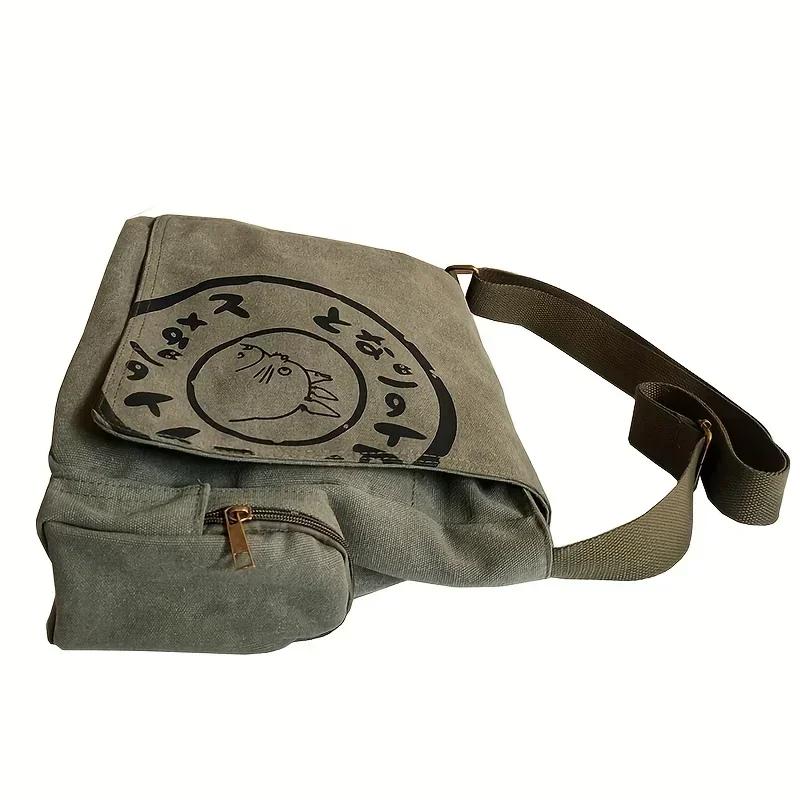 Sac à bandoulière en toile pour femmes, sac à bandoulière de grande capacité, fourre-tout messager d