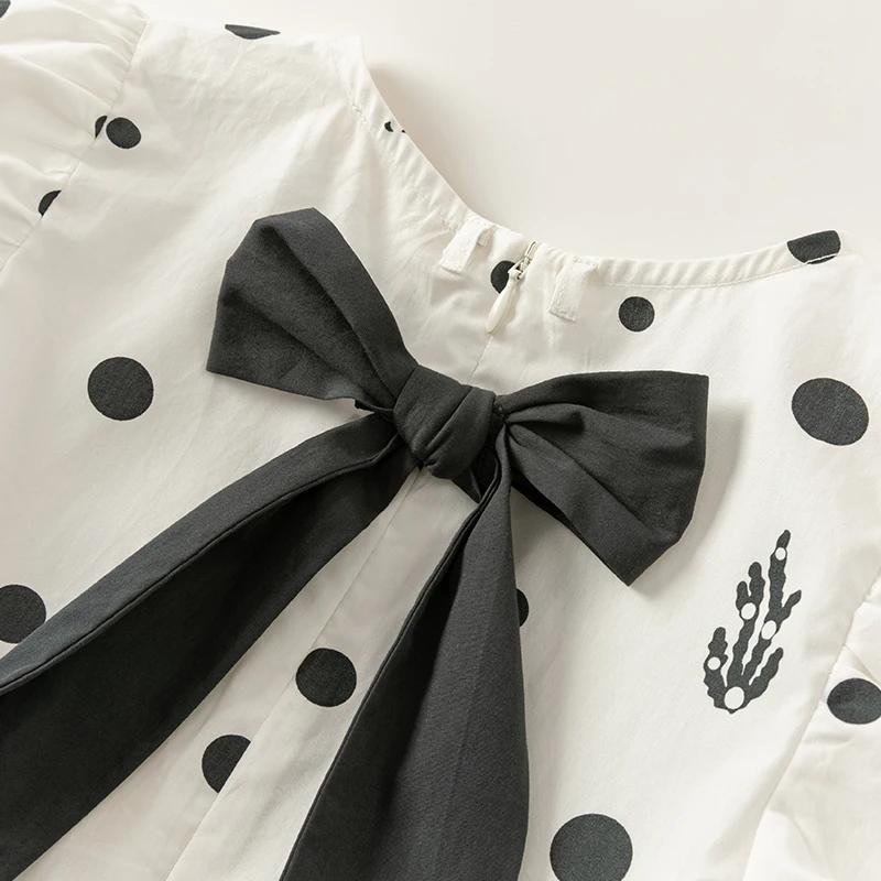Dave Bella – robe de princesse à manches courtes pour filles, en coton, pour fête d'été et de printe