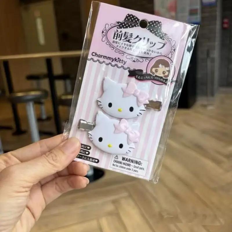 Sanrio Hello Kitty – pince à cheveux Kawaii, deux pinces latérales sans trace, pince à franges, acce