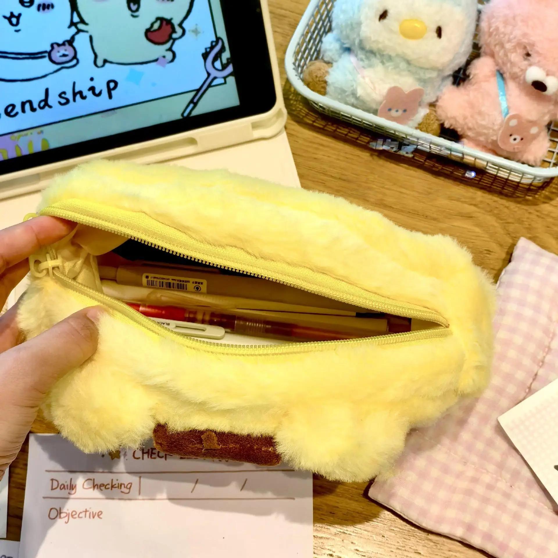 Sac de rangement en peluche Chiikawa mignon de style dessin animé, grande capacité, pour cosmétiques
