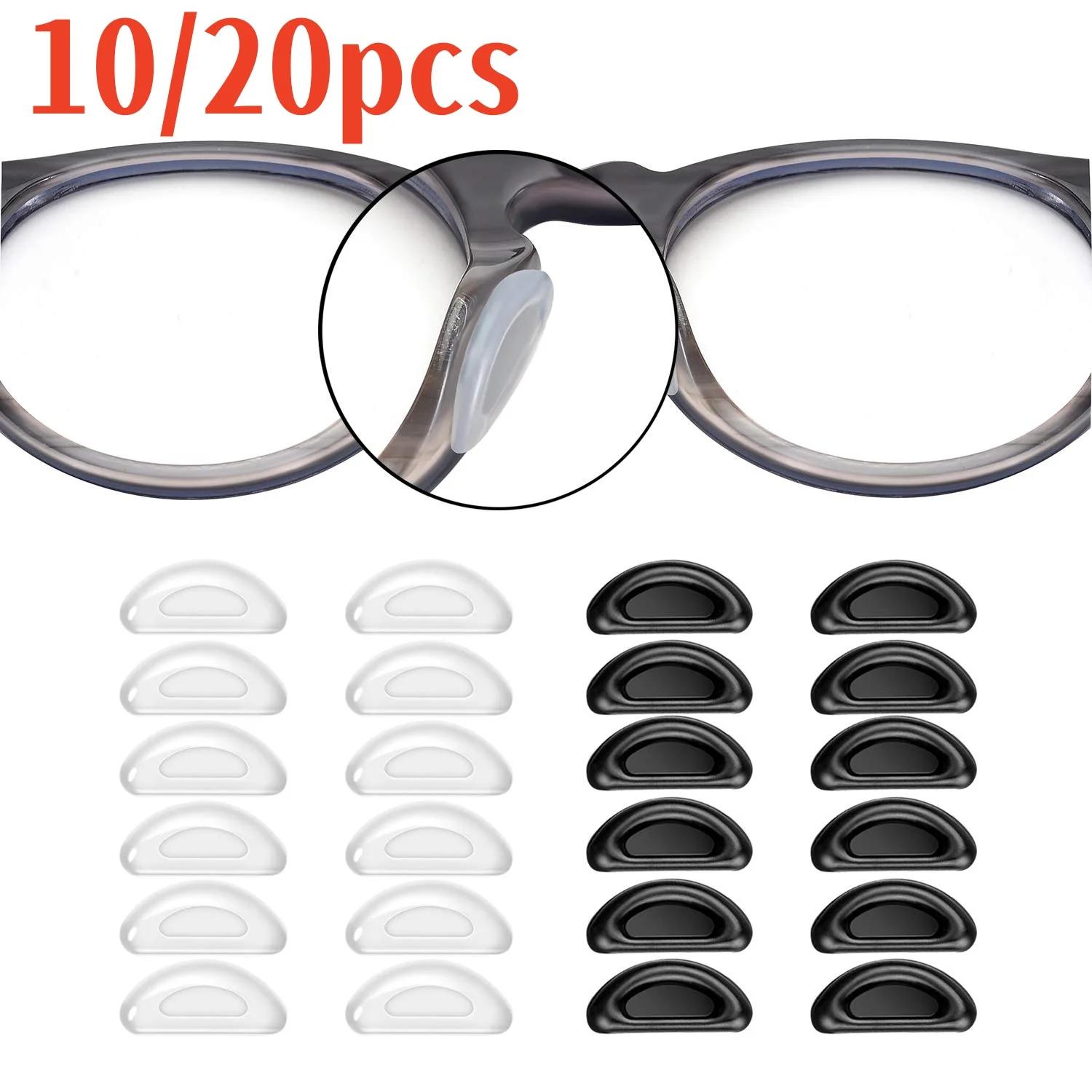 Plaquettes nasales antidérapantes en Silicone, 10/20 pièces, Support de nez pour lunettes légères, a