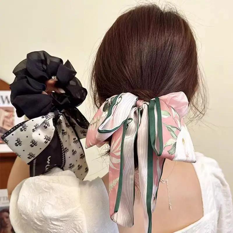 Ruban pour cheveux avec nœud pour femmes, 1 pièce, bandeau flottant, anneaux pour gros intestin, sen
