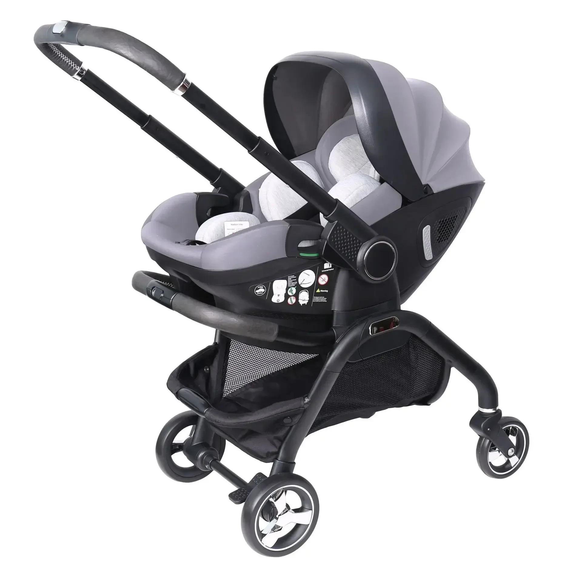 Poussette 4 en 1 pour nouveau-né, siège auto multifonction, légère, à quatre roues, poussette bidire