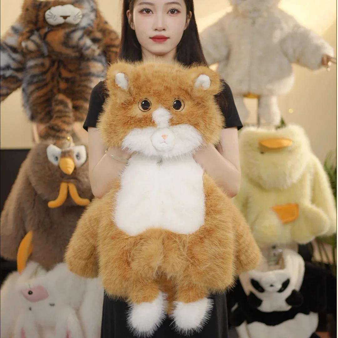 Veste d'hiver épaisse pour filles, manteau en fausse fourrure de chat mignon de dessin animé, vêteme
