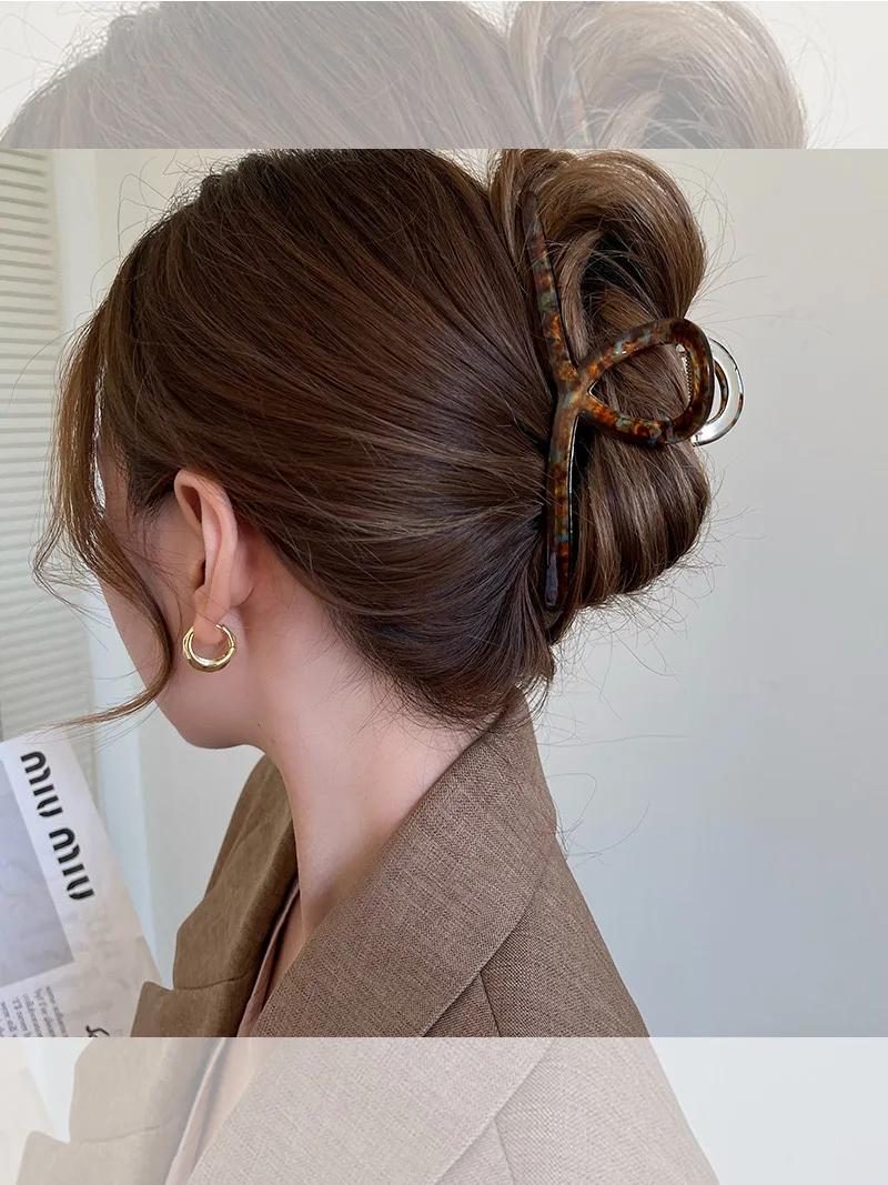Pinces à cheveux versisées – grandes pinces à cheveux élégantes et mignonnes pour femmes, Barrette f