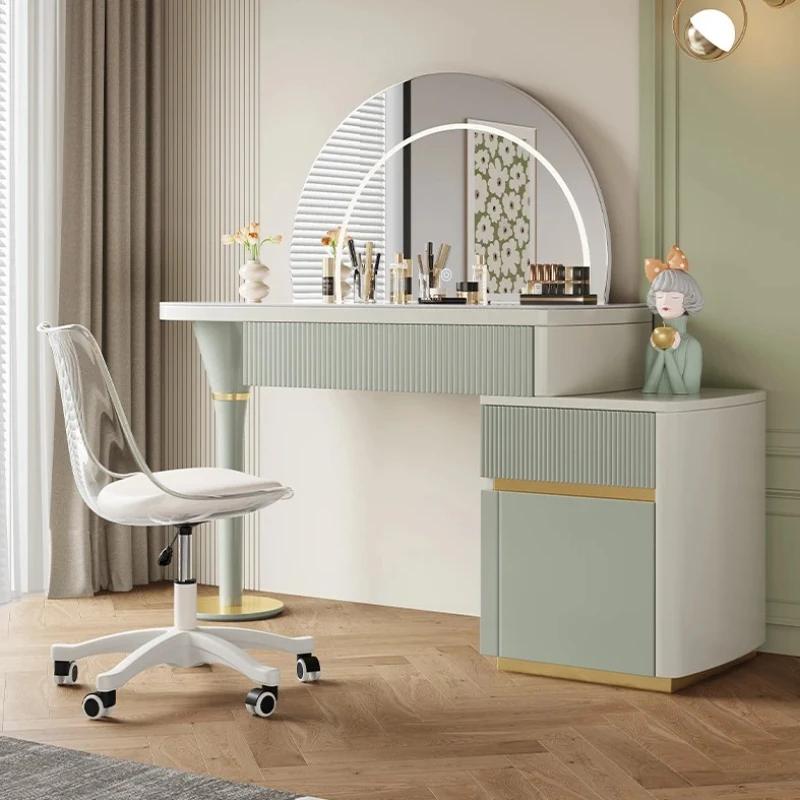 Organisateur moderne rangement vanité Table miroir filles femmes Unique maquillage vanité bureau gai