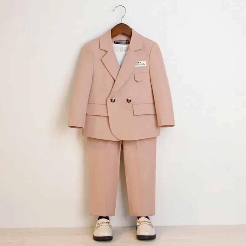 Costume de Spectacle de Piano Noir pour Garçon Adolescent, Tenue de Cérémonie de Remise de Diplôme, 