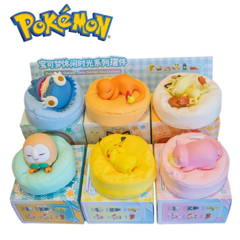 6 Styles Pokemon Pikachu Meowth Rowlet Charmander Gonbe figurines sommeil étoilé rêve série figurine
