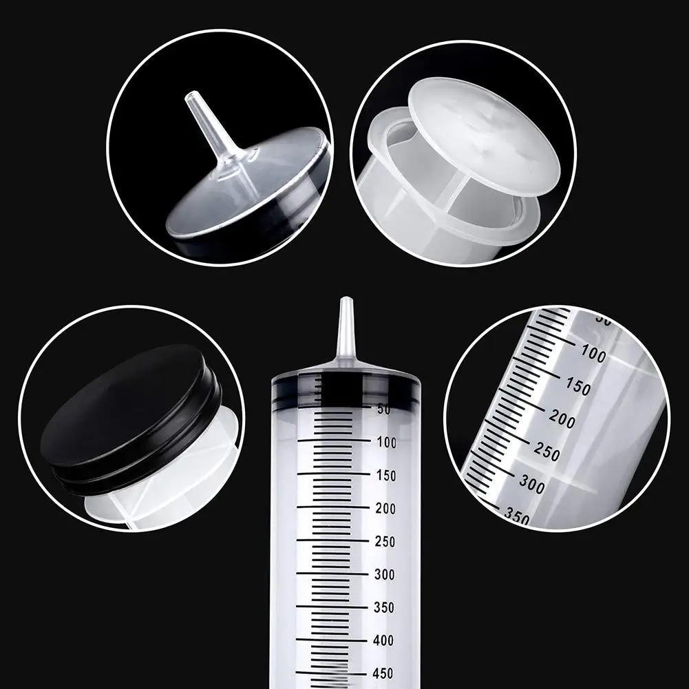 Seringues de grande capacité 50ml/100ml/150ml/200ml/250ml/350ml/550ml avec tuyau de 1M, pompe d'inje