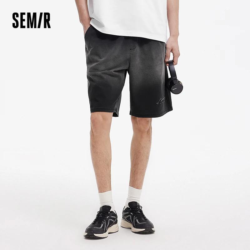 Shorts en jean pour homme Semir 2026, broderie vintage, coupe ample, décontracté, mode, doux, pour t