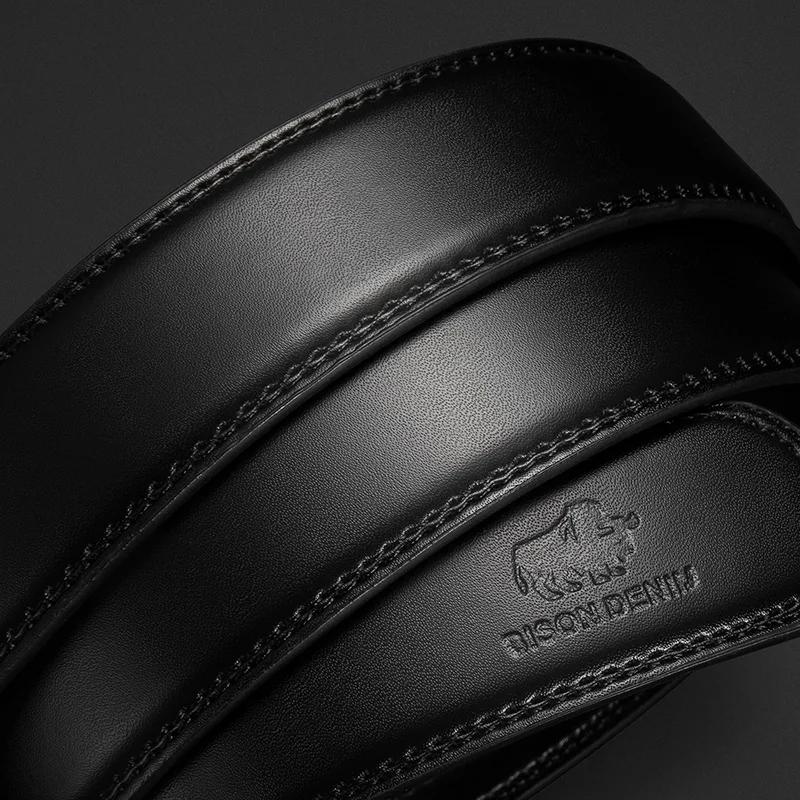 Bagressions DENIM-Bracelet en cuir véritable pour homme, ceinture d'affaires, marque de luxe, haute 