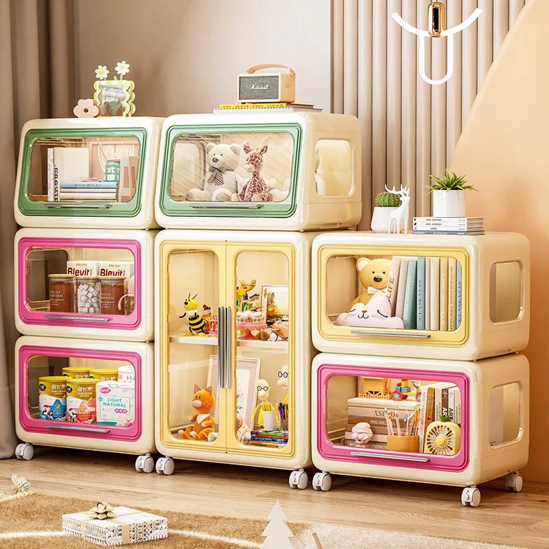 Armoire de rangement de jouets pour enfants, casier, étagère à livres, armoire de rangement multifon