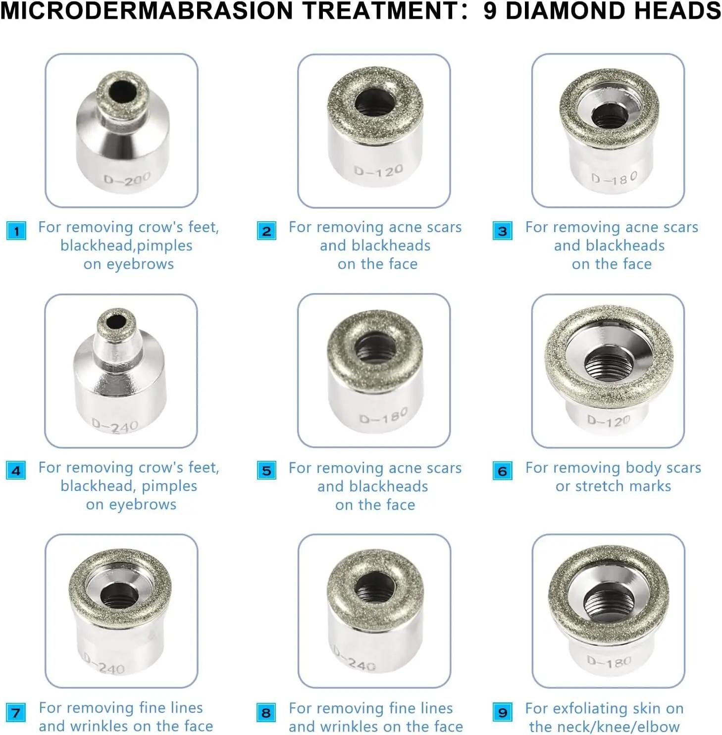 Machine portative de Microdermabrasion de diamant soins de la peau du visage dispositif de beauté d'