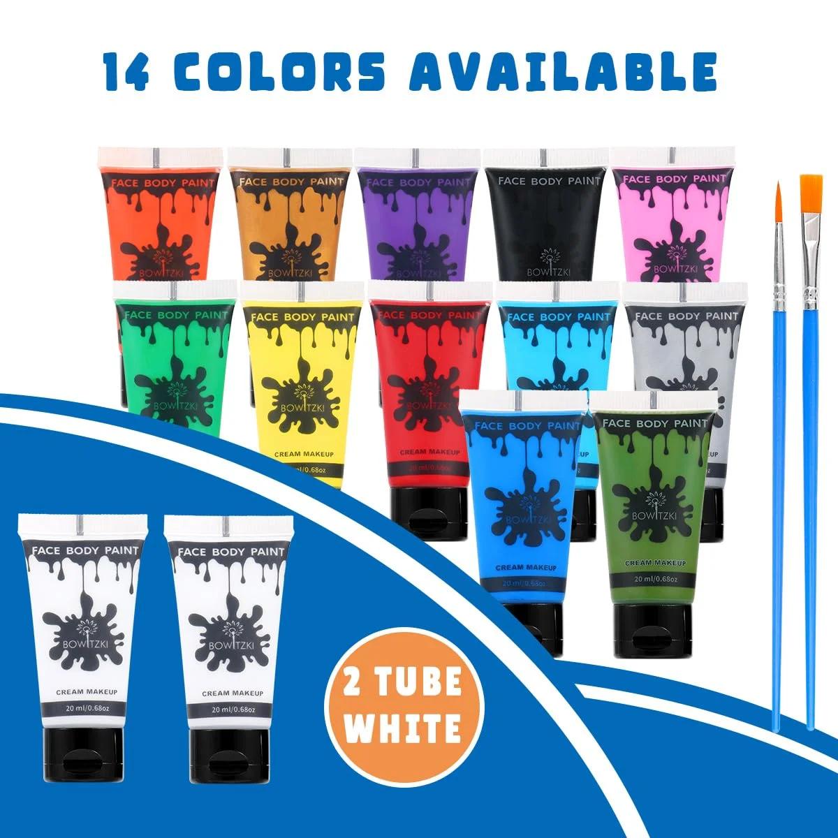 Bowitzki – ensemble de peinture pour le visage et le corps, 14 couleurs, maquillage crème, 20ml, à b