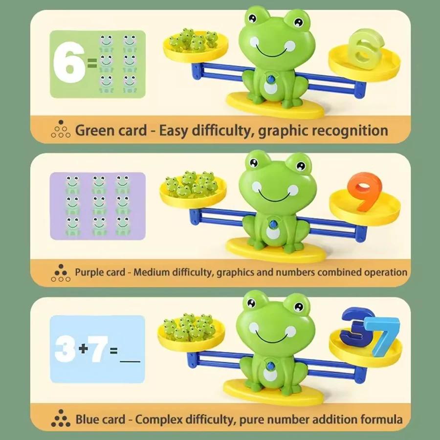 Jouets mathématiques d'intelligence mathématique, échelle de grenouille amusante, jouets d'éducation