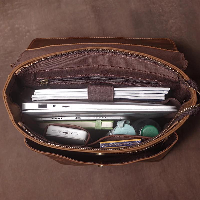 GURO – sac à dos rétro en cuir véritable pour hommes et femmes, sac de voyage à rabat Simple, en cui