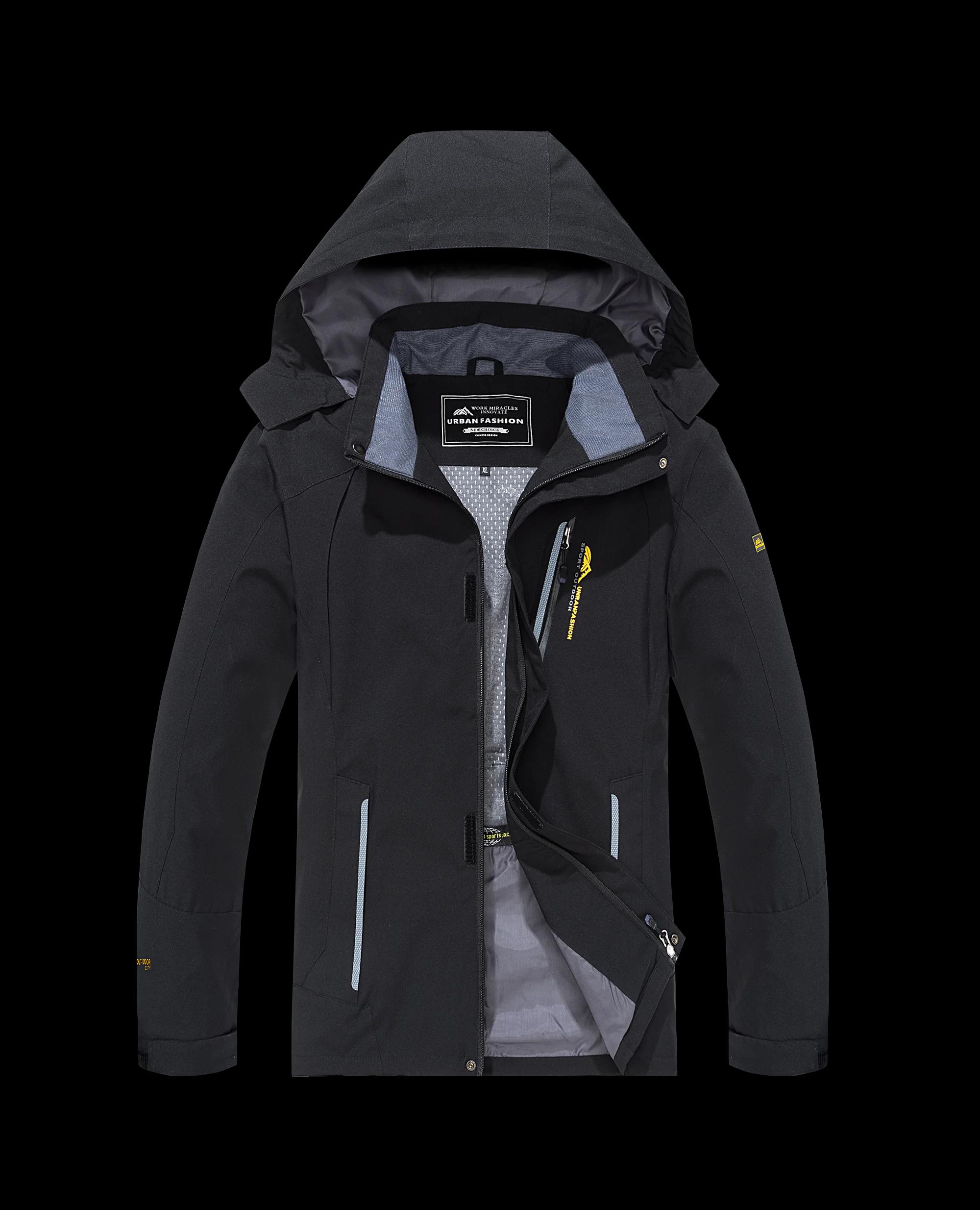 Veste de randonnée imperméable pour hommes, grande taille, coupe-vent, Camping, chasse, course à pie