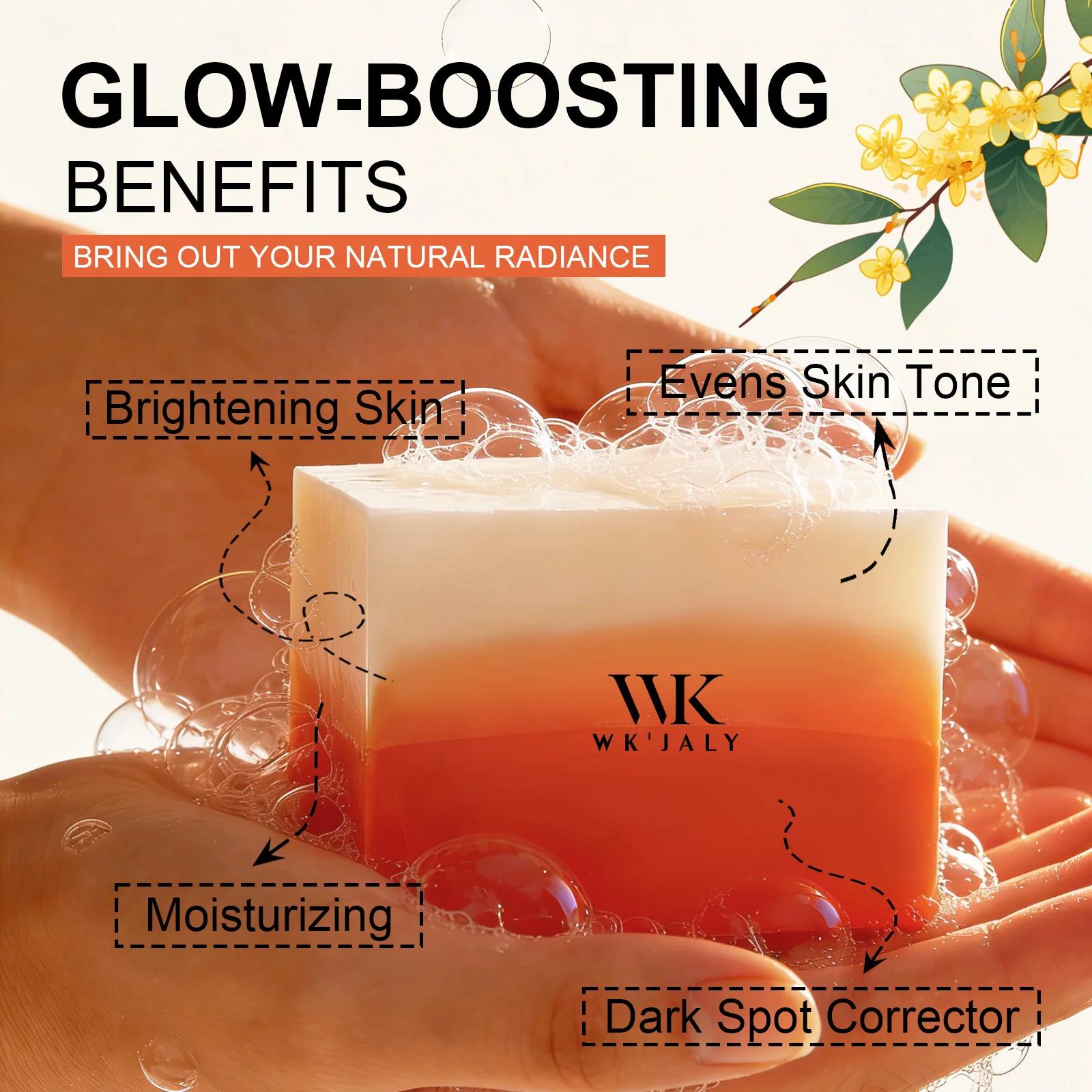 Savon blanchissant à l'acide kojique WK JALY, avec glutathion, vitamine C, correcteur de taches brun