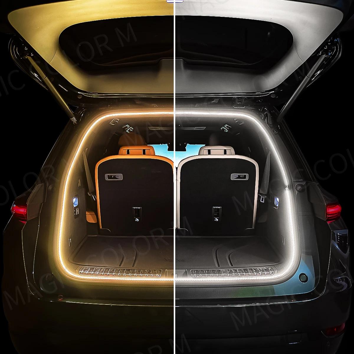 Lumière de coffre de voiture de 5M, lampe d'ambiance décorative, bande Flexible universelle Ultra lu