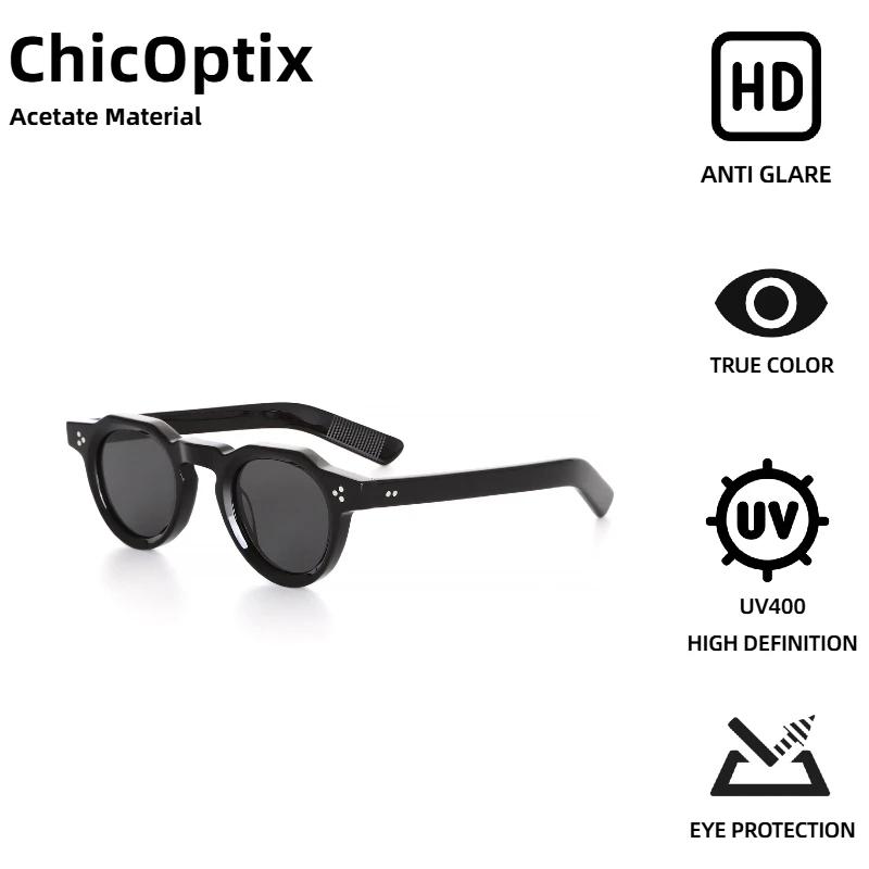 ChicOptix mode Vintage Rivet Design femmes lunettes de soleil acétate hommes marque de luxe lunettes