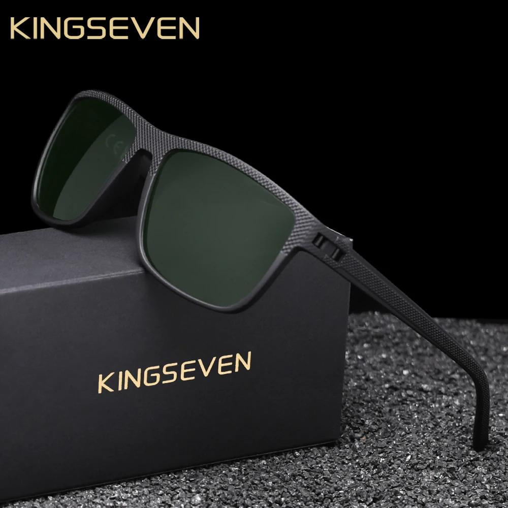 KINGSEVEN mode lunettes de soleil polarisées pour hommes UV400 lunettes rectangulaires pêche conduit