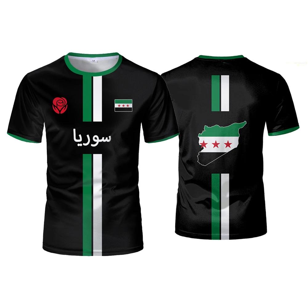 Nouveau maillot de Football de la syrie T-shirts de sport pour hommes drapeau syrien rue hauts surdi