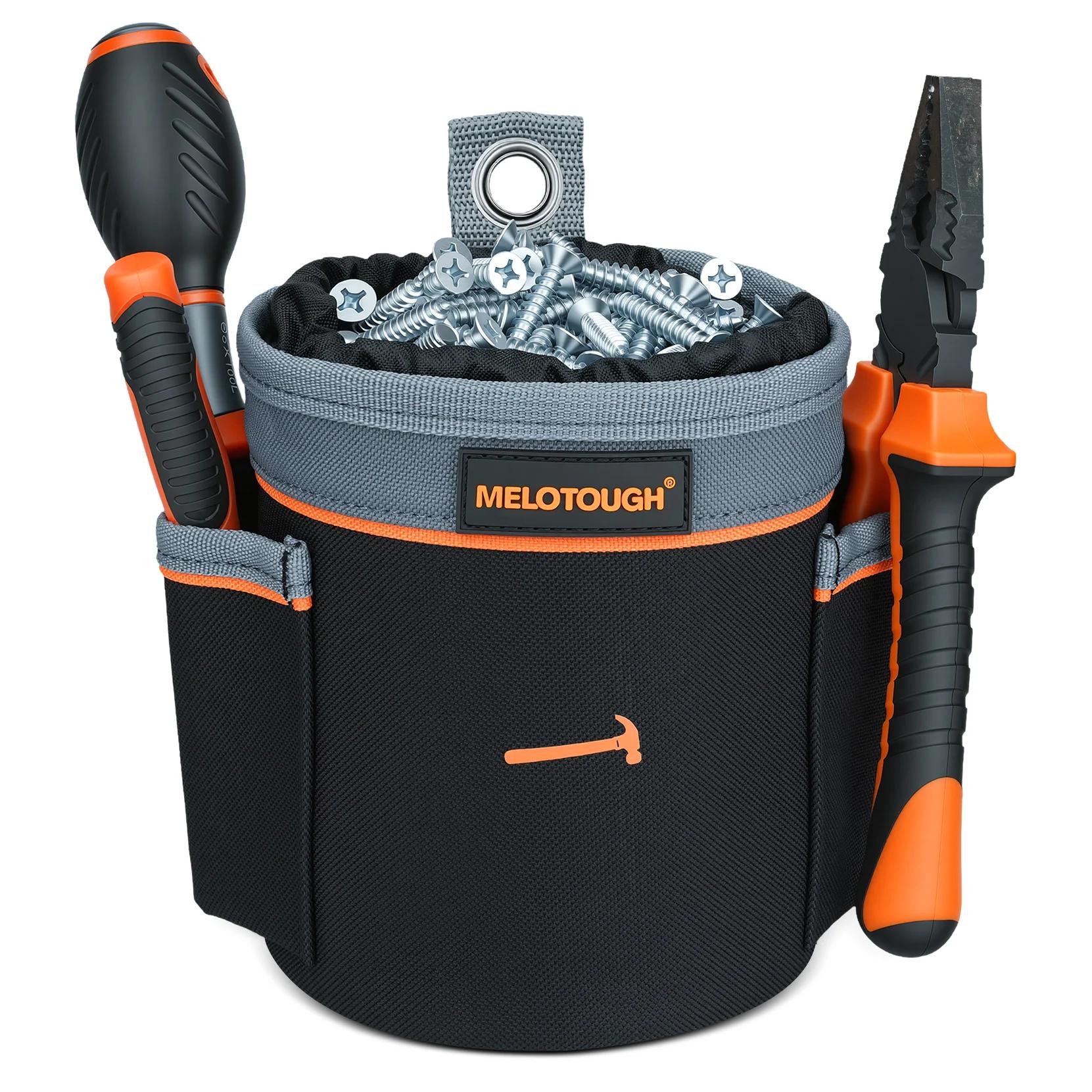 Pochette à outils MELOTOUGH, sac à outils pour vis et clous, épaissi pour une résistance à l'usure, 