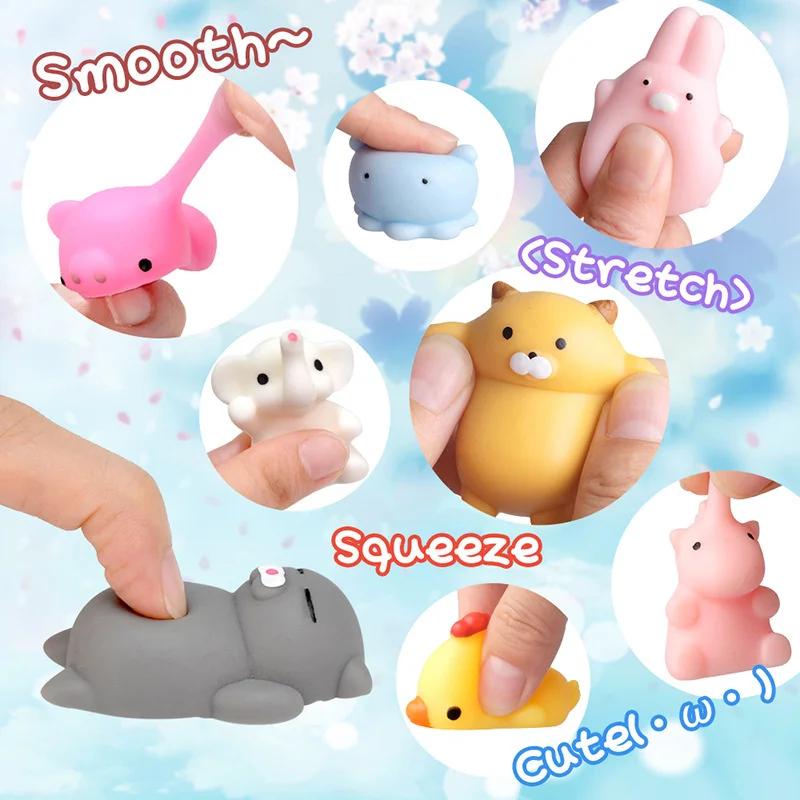 50-5 pièces Kawaii Squishies Mochi Anima jouets Squishy pour enfants balle anti-Stress presser cadea