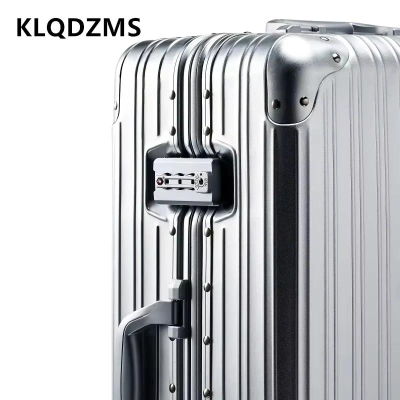 KLQDZMS 20 "24" 26 "29 pouces bagages d'affaires tout en aluminium magnésium alliage boîte d'embarqu