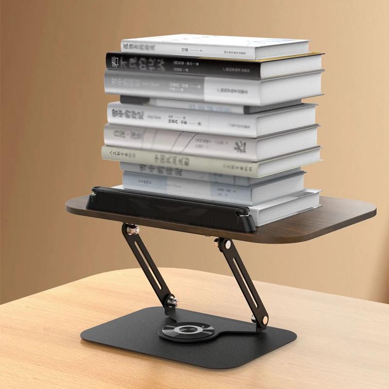 Support de livre pour la lecture, support de livre réglable avec 360 °   Support de livre de cuisine