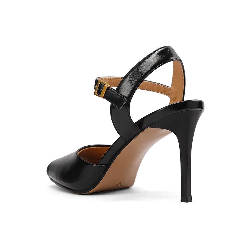 Sandales à bout ouvert tendance SmallHut Nouveauté 2026 pour femme, talons hauts fins, noires et rou