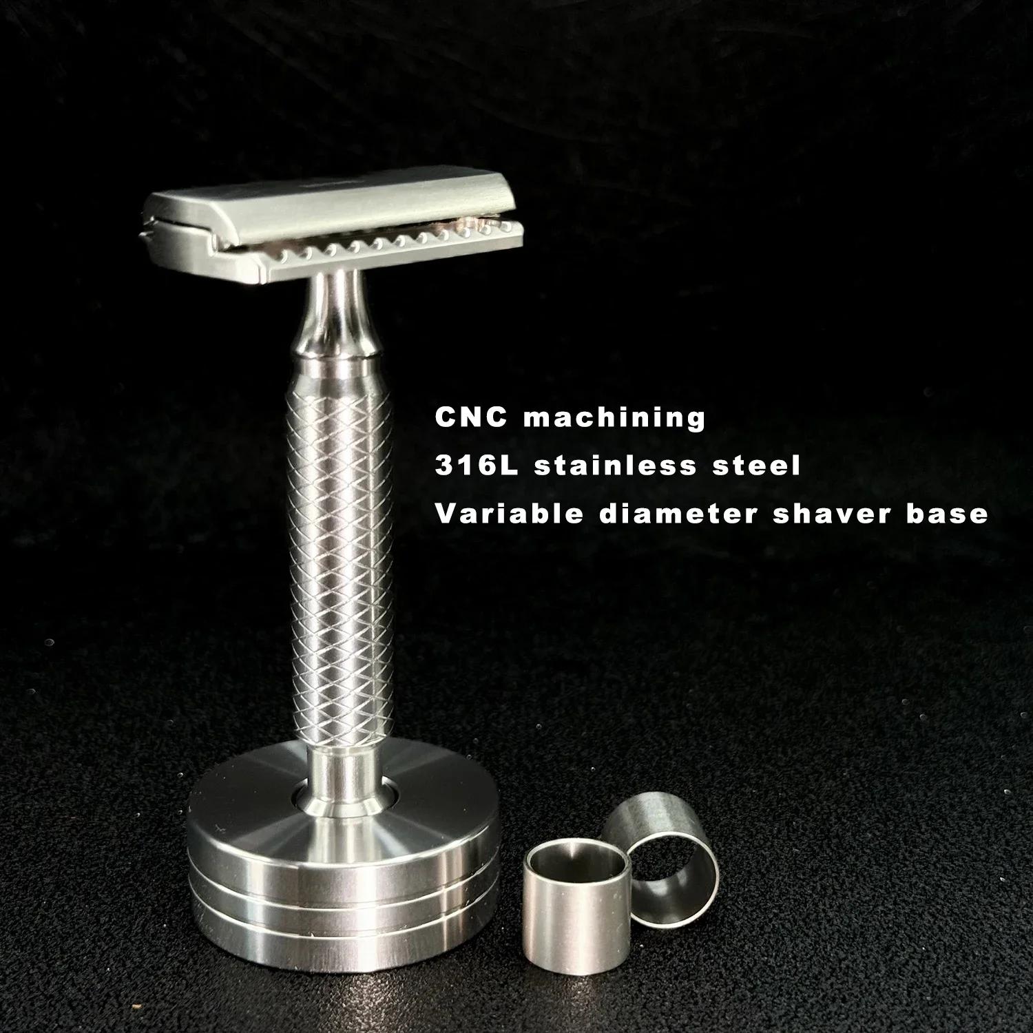 Support de rasoir en acier inoxydable 316L - Usinage CNC, base de rasoir à diamètre variable avec su