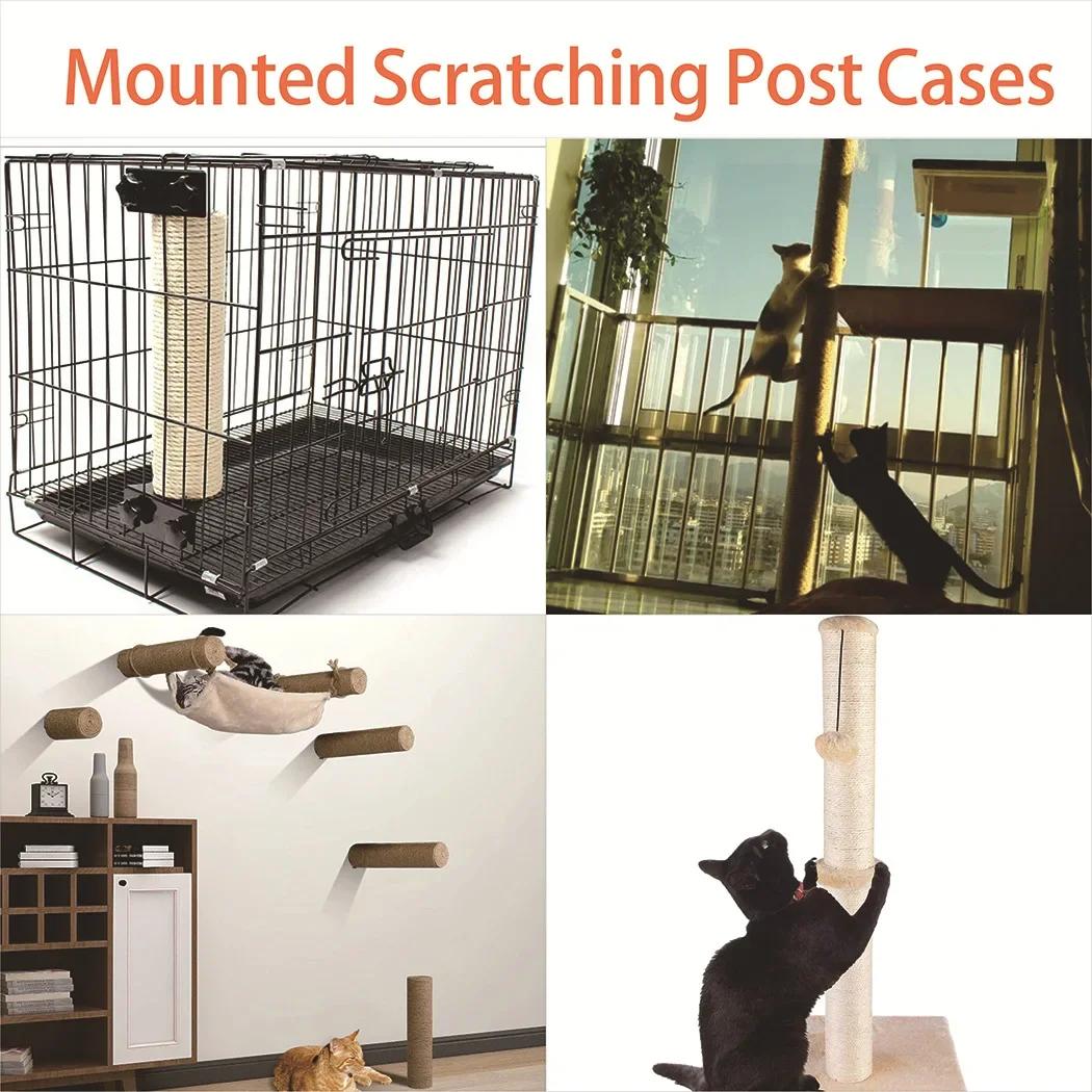 Poste à gratter en PVC pour arbre à chat, cadre d'escalade de remplacement, corde en Sisal, enchevêt